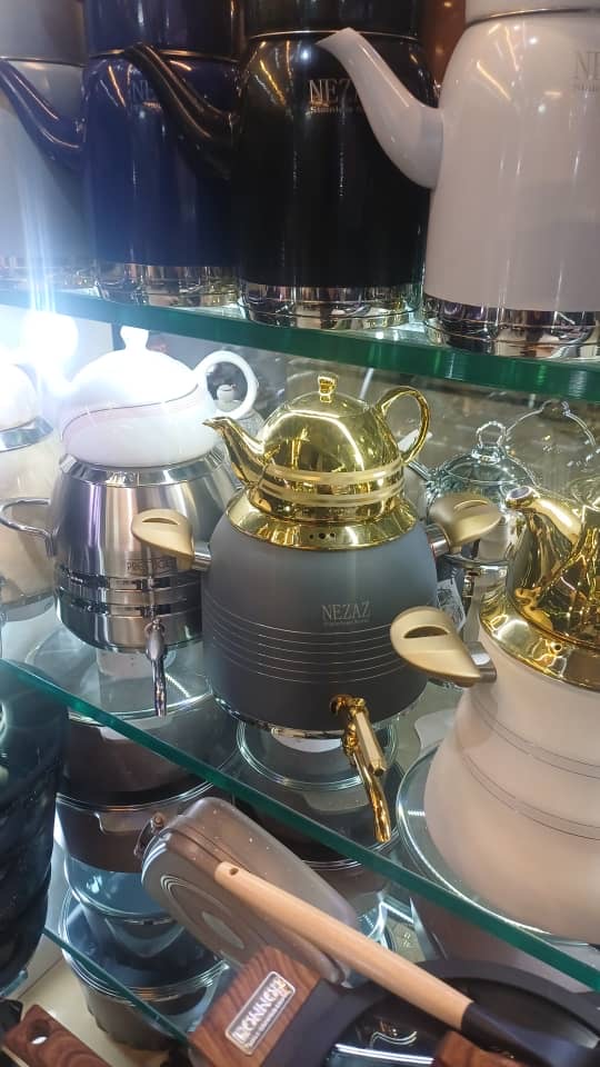 جدیدترین کاری و قوری استیل درجه یک صادراتی شیر دار